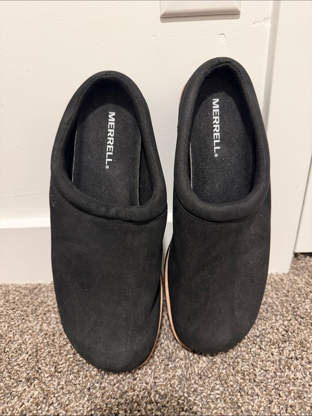 Merrell Black Men's Slip-On Suede Loafers
